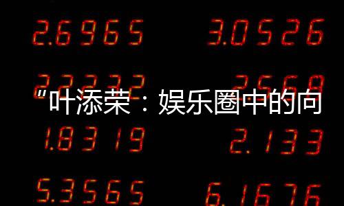 “叶添荣：娱乐圈中的向上之星，吃瓜也要正能量！”