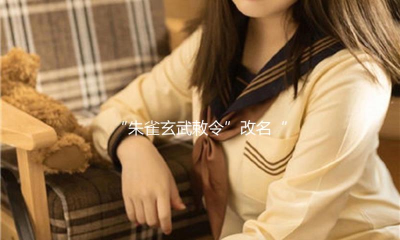 “朱雀玄武敕令”改名“周乔治华盛顿”？警方称未经过审阅