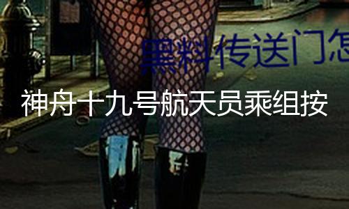 神舟十九号航天员乘组按计划将于1个多月后回来地球 — 新京报