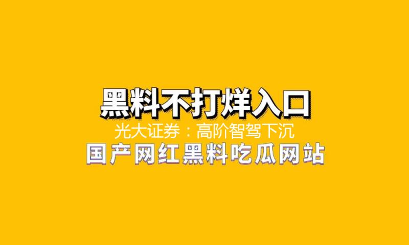 光大证券：高阶智驾下沉趋势下 智驾SoC成黄金赛道