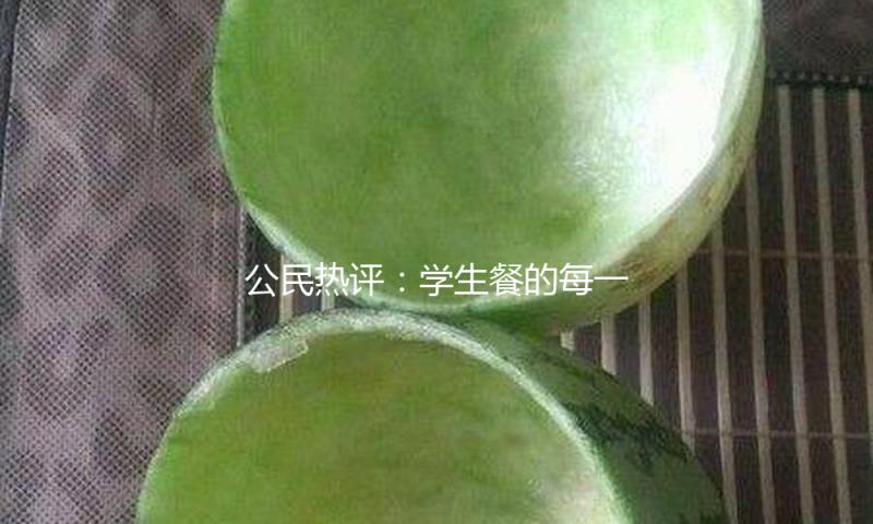 公民热评：学生餐的每一分钱都不容“黑吞”