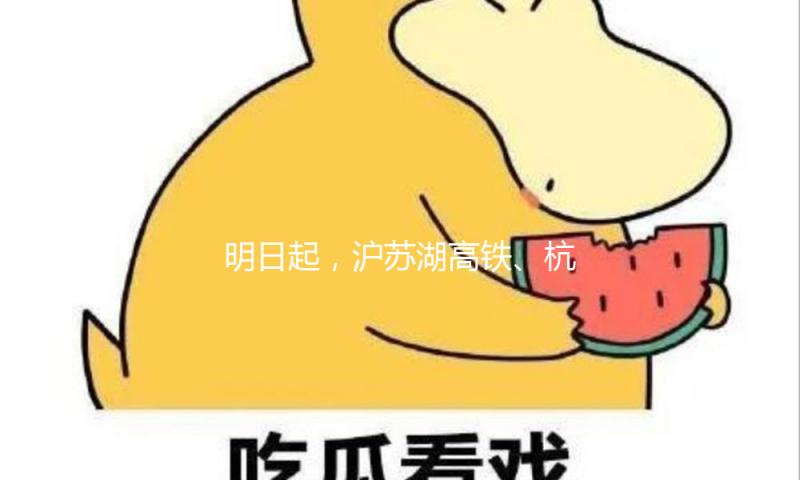 明日起，沪苏湖高铁、杭温高铁推出13款新式票制产品