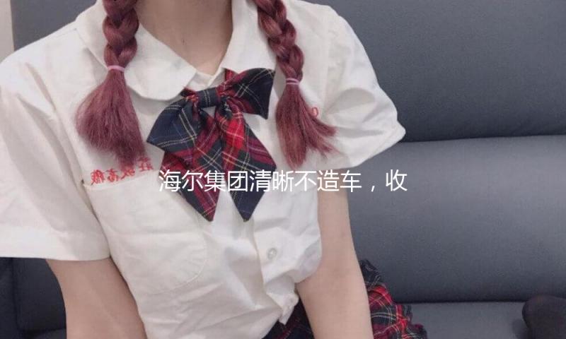 海尔集团清晰不造车，收买轿车之家聚集轿车后商场服务 — 新京报
