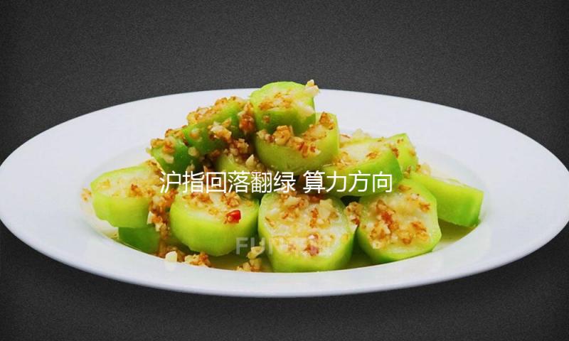 沪指回落翻绿 算力方向大幅走低