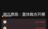 湖北恩施：量體裁衣開展特色產業