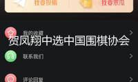 賀鳳翔中選中國(guó)圍棋協(xié)會(huì)副主席兼秘書(shū)長(zhǎng)